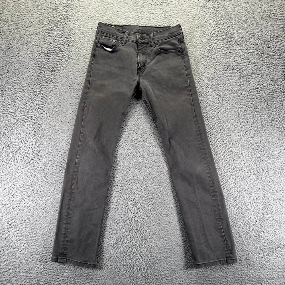 Levi's 513‎ Jeans Mens 28x30 Black Cotton Denim Straight Travel Workwear Stretch